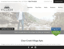 Tablet Screenshot of clearcreekvillageapts.com